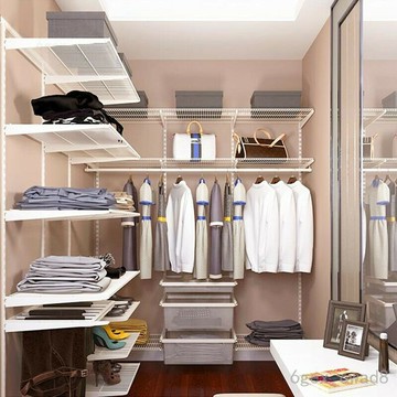 免運費 開立發票 桌麵收納架 桌上層架 置物架 菲立定製櫃類入戶櫃衣帽間隔闆掛衣架臥室步入式金屬收納櫃子z1