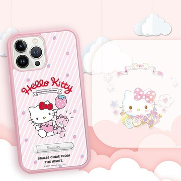 三麗鷗 x imos iPhone 13 全系列 軍規防摔立架手機殼-草莓凱蒂