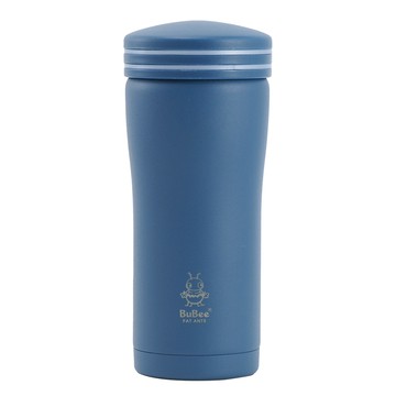 一品川流 好妙用 304不鏽鋼真空休閒杯-0.35L-藍色-1入組 (304不銹鋼內蓋)