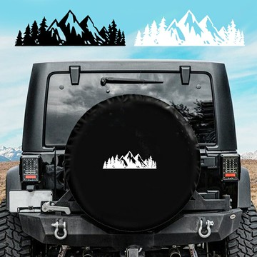 山林汽車貼紙 18cm 車用貼紙 車窗貼紙 車身貼紙 防水車貼 車側貼紙 登山 山脈車貼【CW0324】普特汽車精品