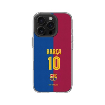 iPhone 16 Pro Clear Case（相機按鈕） 透明 - FC Barcelona - BARÇA 10