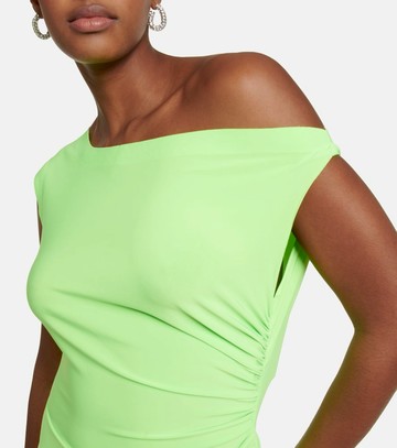 Norma Kamali Diana asymmetrical mini dress