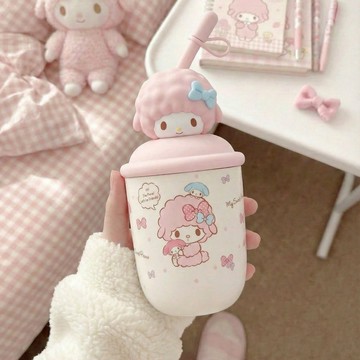 【預購】iSNEAKERS｜Sanrio 三麗鷗 不鏽鋼吸管杯 冰壩杯 Kitty 美樂蒂 彼安諾 380ml 四款
