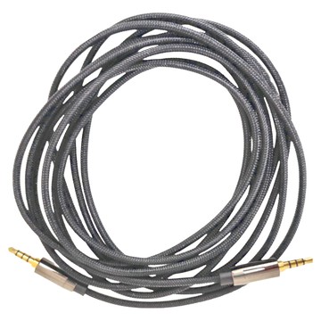 POLYWELL 寶利威爾 3.5mm AUX音源線 四極 公對公 BRAID版 3m  PW15-W52-B004  黑色  1條