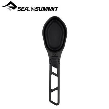 【Sea To Summit 澳洲 摺疊大湯匙《黑》】ACK022031/湯瓢/飯匙/環保餐具/露營餐具/登山/野炊