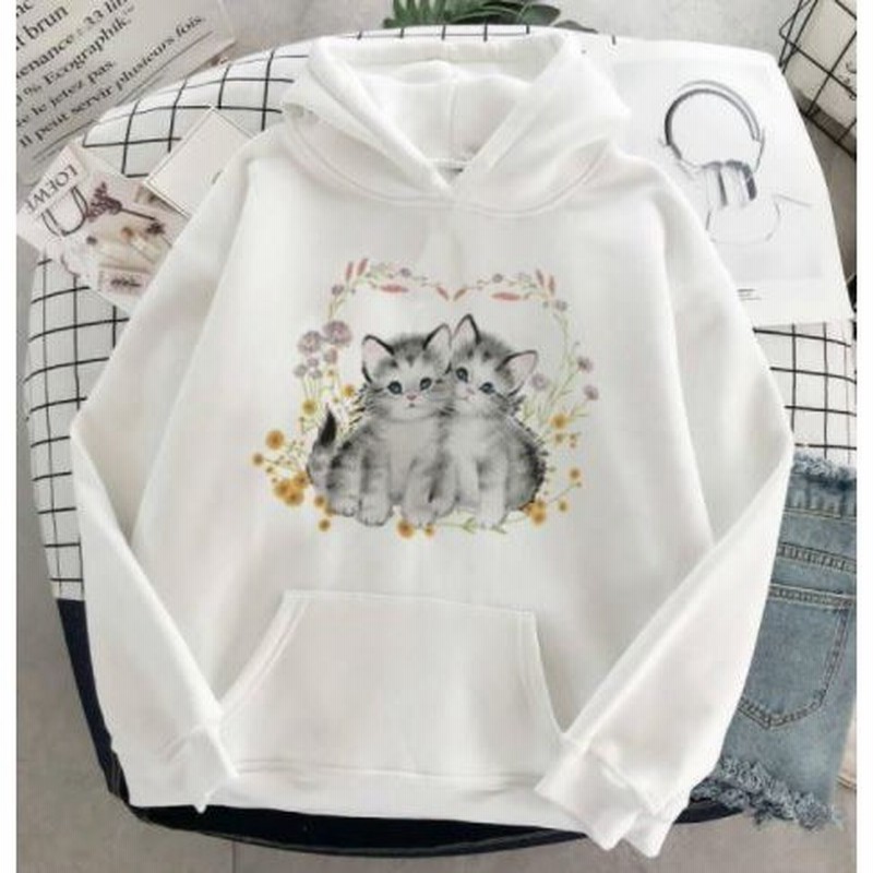 レディース パーカー 猫 猫柄 かわいい おしゃれ プルオーバー ルームウェア 部屋着 ねこ ネコ グッズ ファッション 通販 Lineポイント最大0 5 Get Lineショッピング