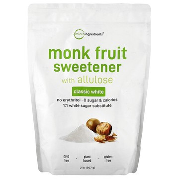 Micro Ingredients, Monk Fruit Sweetener with Allulose, Classic White, 2 lb (907 g)