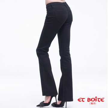 【單一特價】亮片繡花靴型褲- BLUE WAY ET BOITE箱子