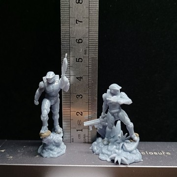 【台灣出貨】✨免運 微縮模型 微縮兵人 1/64微縮小人 光環士官長 斯巴達 小比例遊戲人偶高精度3D白模