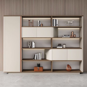 免運/附開票 辦公家具文件櫃輕奢董事長辦公室背景櫃大氣木質雙開門書櫃D