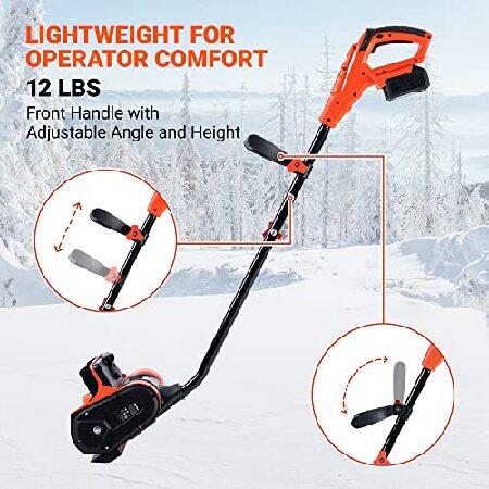 VOLTASK Cordless Snow Shovel, 18V（Same as 20v） 11-Inch 4.0 Ah Cordless Snow Blower, Battery Snow Blower with Adjustable Front Handle ＆ Rotating