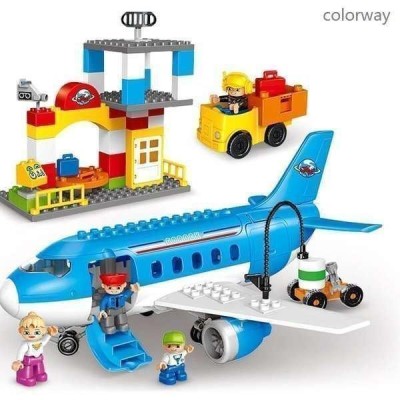 ブロック 82ピース 飛行機 レゴ LEGO デュプロ Duplo 互換 知育 空港 