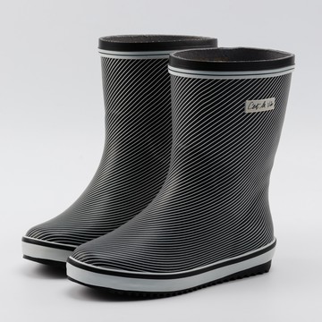(限時72折)Kuru Mira英倫斜紋晴雨靴-黑(原價1780)