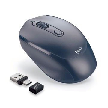 E-books M74 四鍵式Type C+USB靜音無線滑鼠