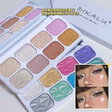 舞台妝 台灣現貨 亮片眼影 畢業妝  DIKALU 高光眼影 亮片眼影膏 眼影膏 高光 眼影 送眼影刷