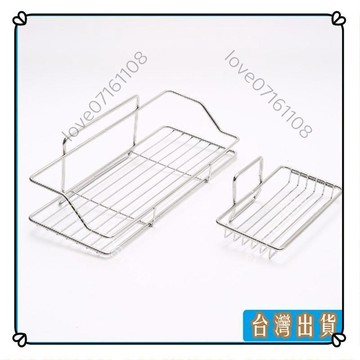 【必備百貨】免打孔不鏽鋼置物架廚房壁掛衛生間通用型瀝水架單層掛式網格鐵藝