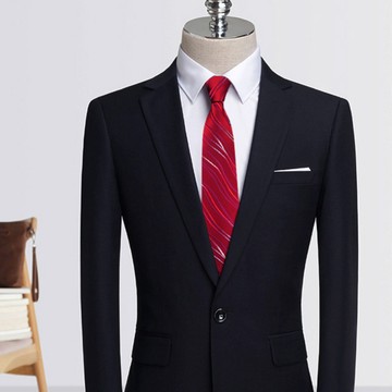 Laifuu.強波浪8CM寬版領帶拉鍊領帶