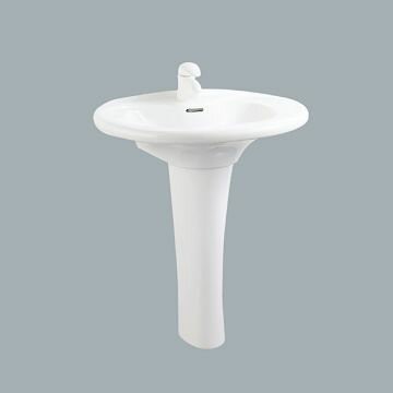 HCG麗佳多增安全洗臉盆長柱/不含水龍頭/L4185SAdbR+F4185LAdb