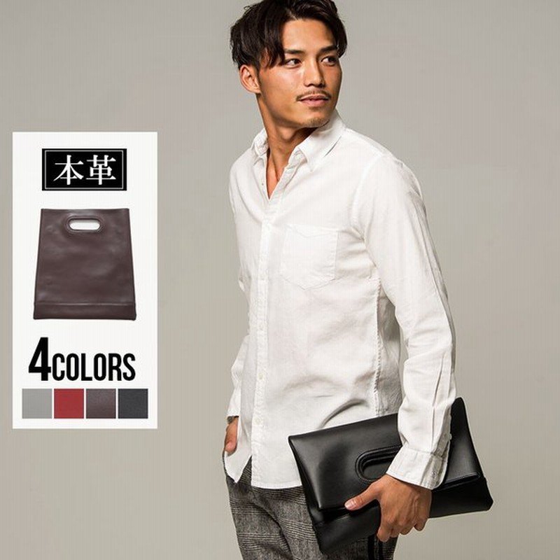 クラッチバッグ メンズ 本革 Vicci ビッチ 2wayクラッチバッグ 全4色 牛革 レザー 鞄 カバン ハンドバッグ 2way ブラック ワイン ブラウン グレー シンプル 通販 Lineポイント最大get Lineショッピング