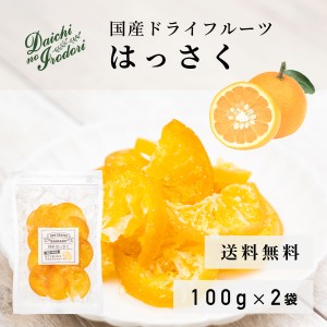 博屋 送料無料 ドライ オレンジ 果実 ドライフルーツ 国産 はっさく 100g x 2袋 チャック袋入り