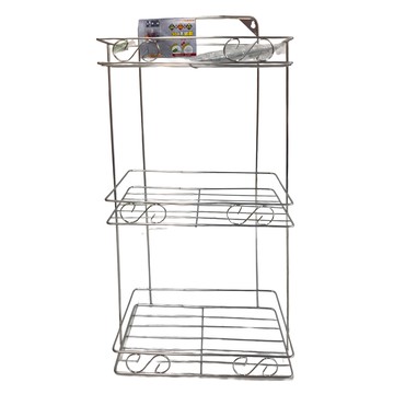 G+居家系列 304不鏽鋼長方形三層置物架 (280x135x550 mm)  銀色  1個