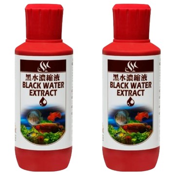 AQUAFUN 水之樂 黑水濃縮液 120ml  含植物荷爾蒙、單寧酸、維他命  適用於血鸚鵡、花羅漢、龍魚  2瓶