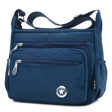 側背包尼龍肩背包-簡約多口袋防潑水輕盈女包包4色74bb12【獨家進口】【米蘭精品】