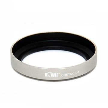 Kiwifotos 副廠金屬銀色遮光罩Zeiss CONTAX-G G-1遮光罩相容GG-1遮光罩G28 G38,適28mm f2.8 35mm f2.0 35-70mm f3.5-5.6遮陽罩F/2.8 F/2.0 F/3.5-5.6太陽罩