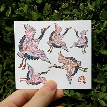 丹頂鶴貼紙 (1月2日)