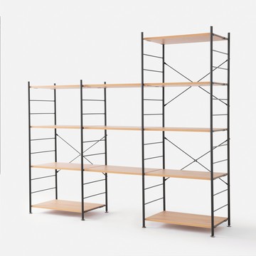 (組合)特力屋 快裝個性化層架 4+5層架套組 含延伸層板3片 191x44.5x163cm 書架 收納架 置物架