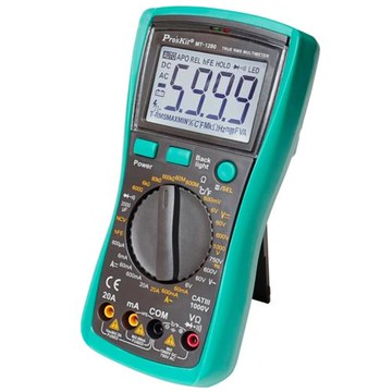台灣Proskt寶工3 5/6數位電錶真有效值萬用電表三用電表MT-1280附探針(具線晶體測試,量測交流電壓電容電阻溫度)公司貨,享1年保固