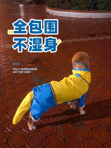 寵物雨衣 狗狗雨衣大型犬金毛中型四腳防水全包薩摩耶拉布拉多寵物大狗雨披【CM10677】
