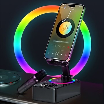 精緻生活手機支架迷你卡拉ok歌音響