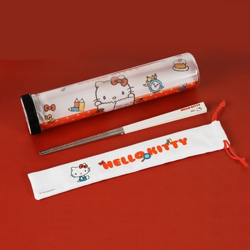 【Hello Kitty】經典白 316不鏽鋼寶筷-環保餐具組 聯名限定 筷子