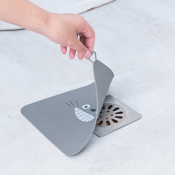 地漏防臭器地漏蓋硅膠龍貓防臭地漏衛生間防蟲神器下水道防臭蓋