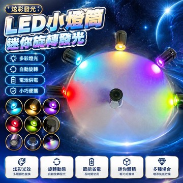 🤩隔日達🏆台灣現貨🏆新款LED小燈迷你轉轉水晶電子底座發光手工diy旋轉開關電鍍小燈筒配件