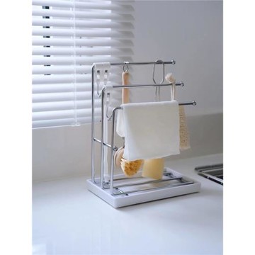 瀝水抹布架廚房用品置物架子家用臺面收納神器洗碗布海綿毛巾掛架