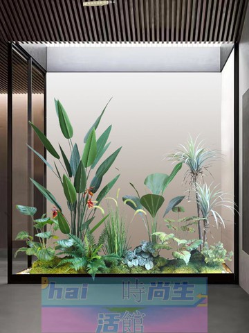 免運 可開發票 大型仿真綠植造景室內商場櫥窗樣板間假植物盆栽裝飾樓梯下景觀