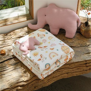 嬰兒竹棉夏涼被新生兒童涼感小被子幼兒園寶寶午睡空調被四季通用