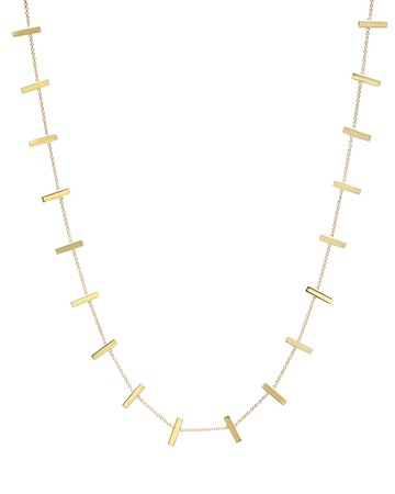 Cross Bar Necklace in Yellow Gold