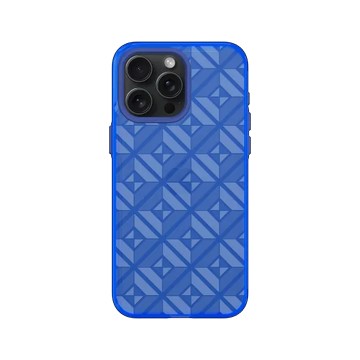 iPhone 15 Pro Max JellyTint 激光藍 - None - 幾何菱格紋玻璃