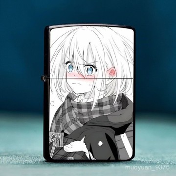 【臺灣-出貨】私人定製可照片耐用動漫打火機金屬防風明火砂輪翻蓋傳統懷舊 RPRG