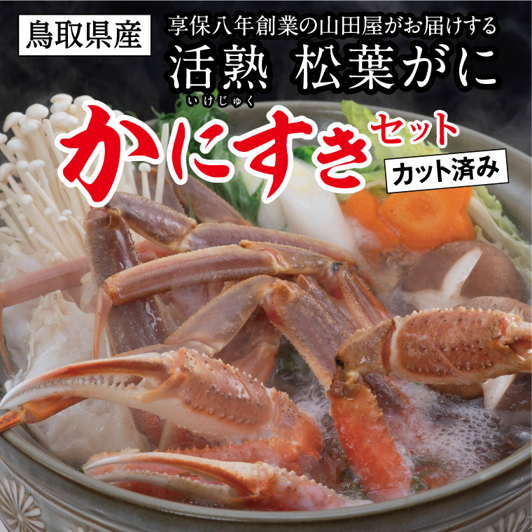 0815 鳥取県産 松葉がに「かにすきセット」(カット済)山田屋