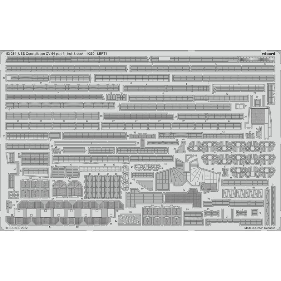 エデュアルド(53284)1/350 米海軍 コンステレーション CV-64用hull 