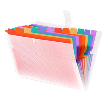 Rota 13格彩虹便攜式風琴夾  1個  白色