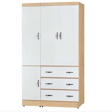 AS雅司凱多4×7尺開門下三抽衣櫥-113.5*57*200.5cm