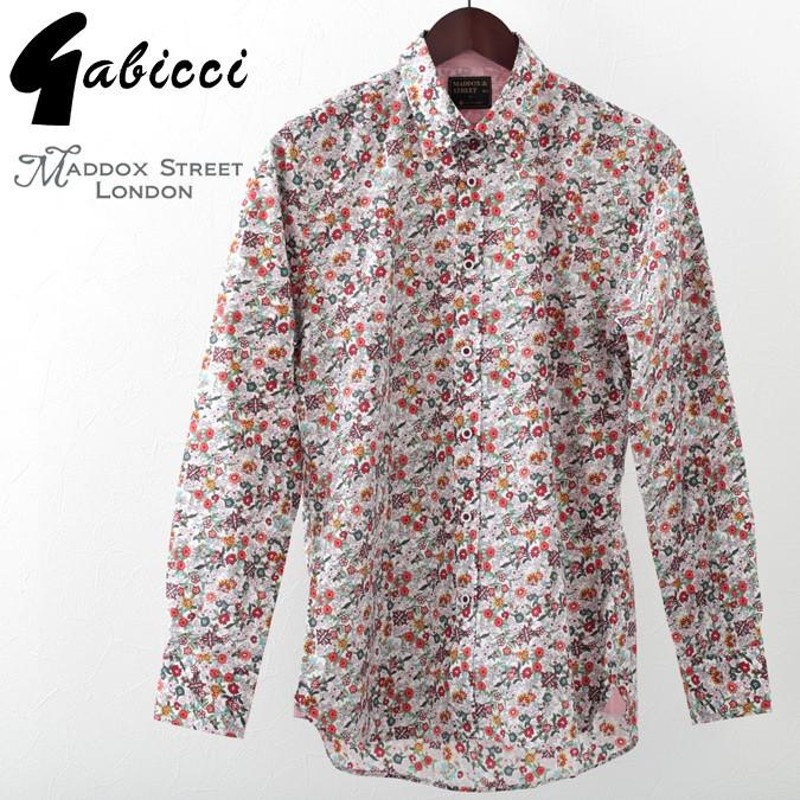 Gabicci ガビッチ 長袖シャツ フローラル Maddox Street London レトロ