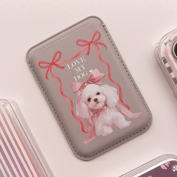 甜心小狗 溫柔棉花糖系列 磁吸皮革卡套 CSBS01