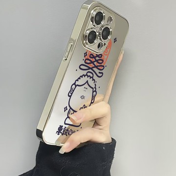 免運+隔日🚚電鍍鏡面手機殼 打坐如來 適用於蘋果17promax 16Pro 15plus 14 13 12 11防摔