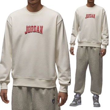Nike As M J Gfx Flc Crew 長袖 男款 米色 喬丹 印花 毛圈布 大學T IR0111-133